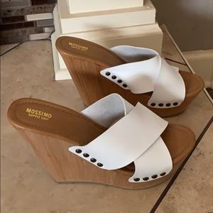 Mossimo White Slip on Wedge Sandal